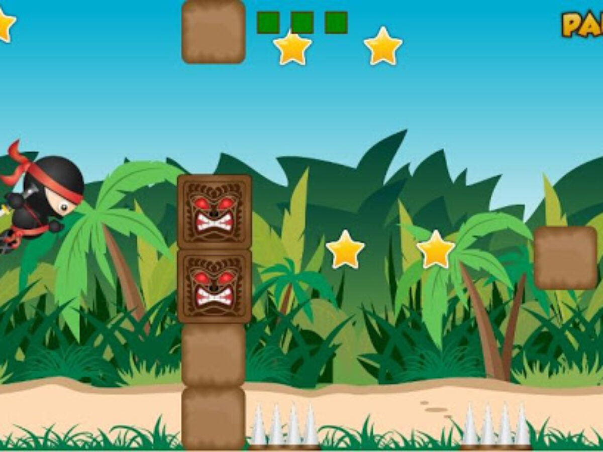 Hey Ninja, a free jump and slice game for Android