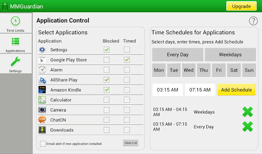 MMGuardian application control