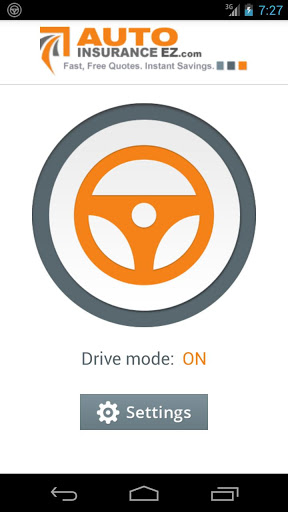 No texting while driving main interface