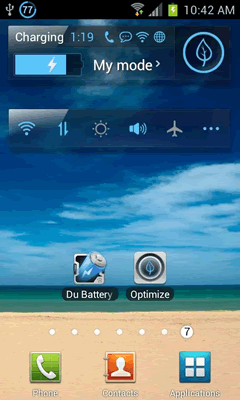 Widgets in Du Battery