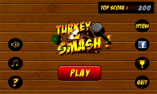 Dashboard for Turkey Smash