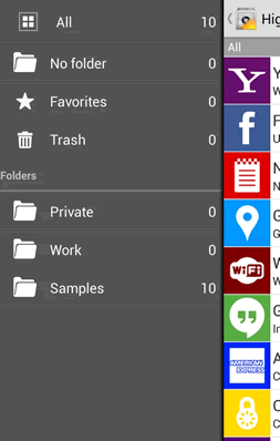 Organize passcards into folders