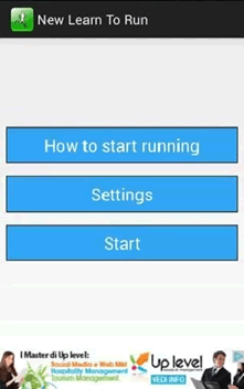 Main dashboard of 'Learn to Run'