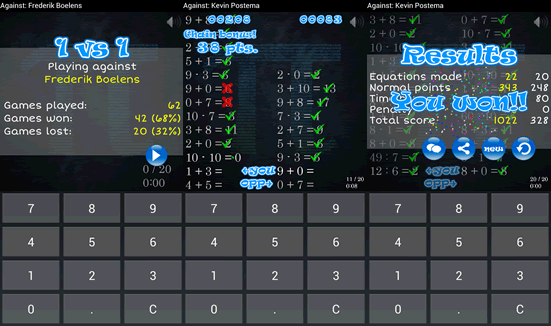 Multiplayer mode in Mathician