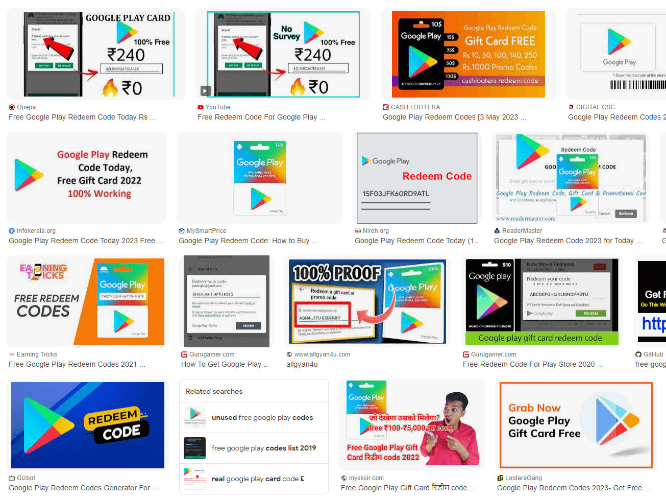 Free Google Play Redeem List Codes daily) (updated for Apps