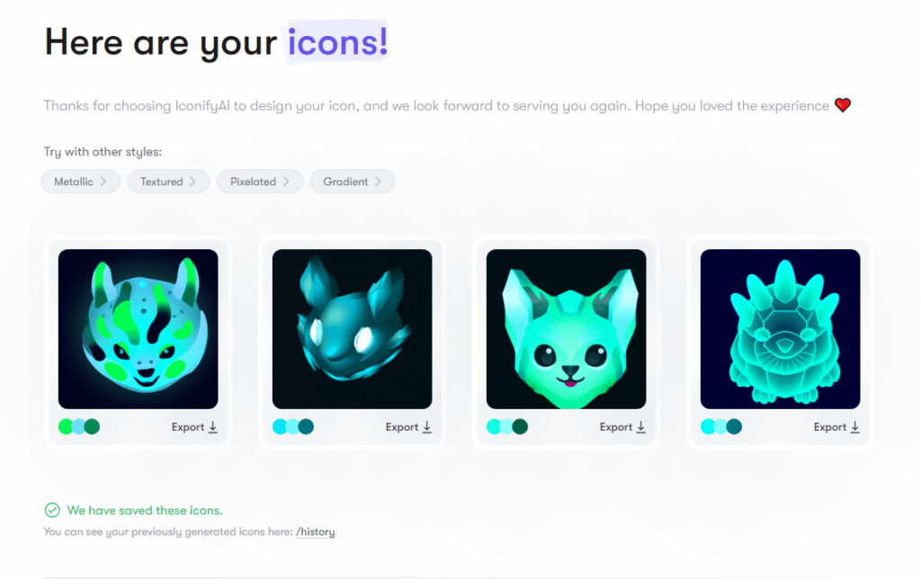 New AI Generated Game Icons